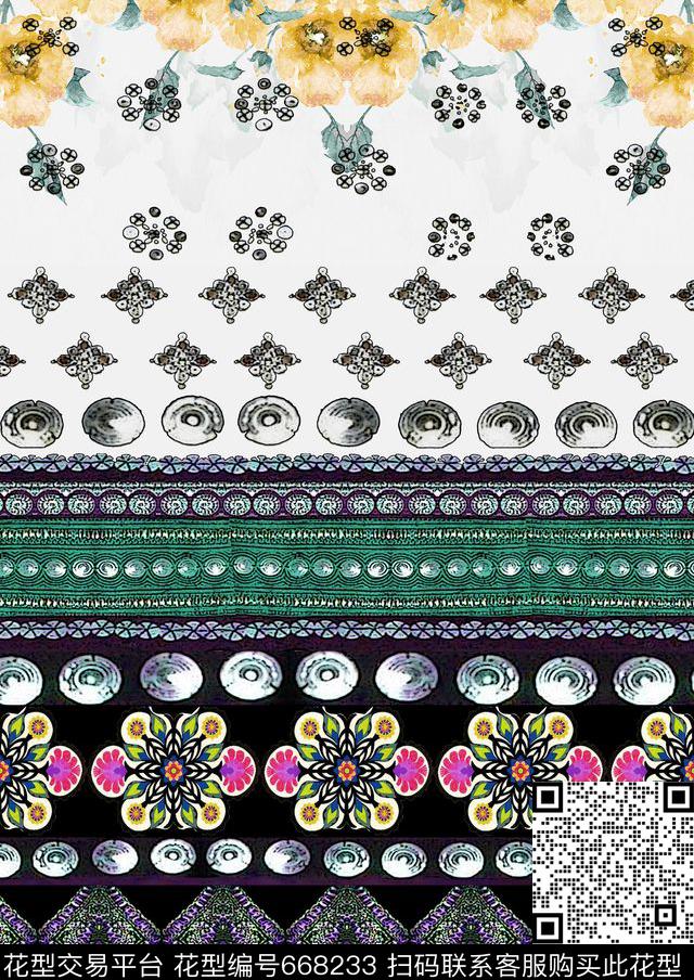 民族风东南亚英伦传统印花华亿平台下载（图片编号: 668233） - 瓦栏（Walan）