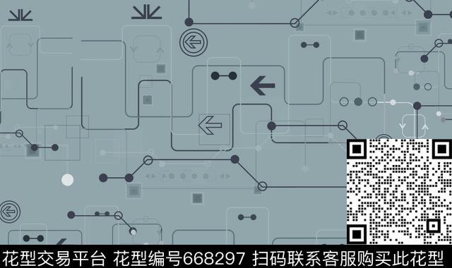 2017年女装新几何牡丹花朵数码印花华亿平台下载（图片编号: 668297） - 瓦栏（Walan）