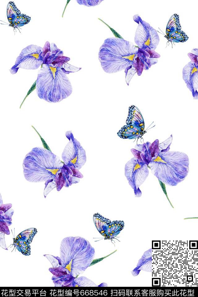 曼陀罗花朵田园风数码印花华亿平台下载（图片编号: 668546） - 瓦栏（Walan）