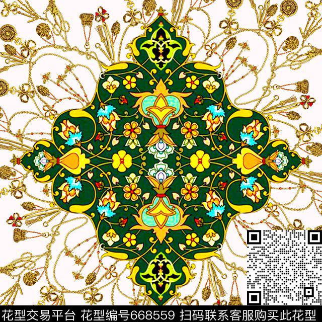 民族风方巾抱枕数码印花华亿平台下载（图片编号: 668559） - 瓦栏（Walan）