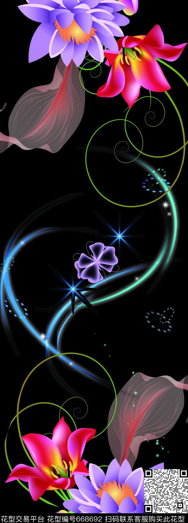 淑女大牌风莫妮卡-定位华亿平台数码印花华亿平台下载（图片编号: 668692） - 瓦栏（Walan）