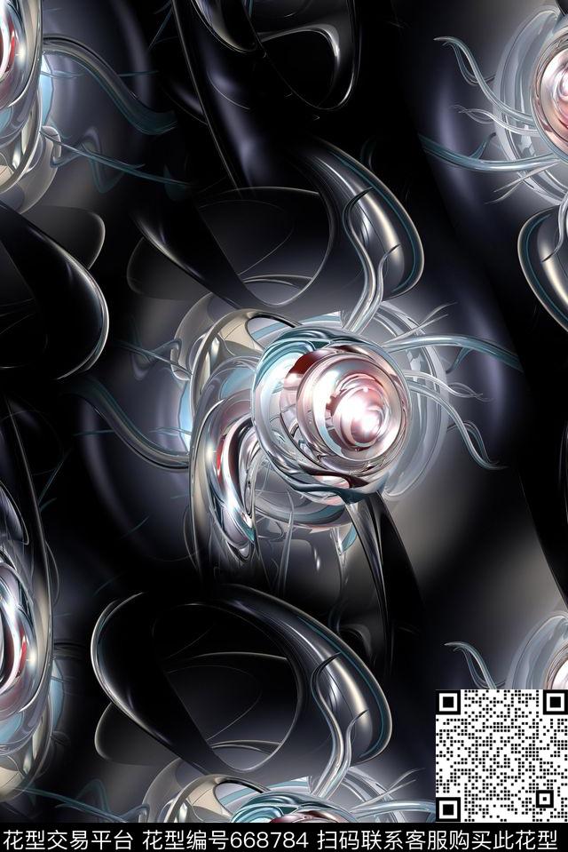 时尚·潮流男装外套抽象纹理几何分形印花男装T恤卫衣潮流时尚大牌印花数码印花华亿平台下载（图片编号: 668784） - 瓦栏（Walan）