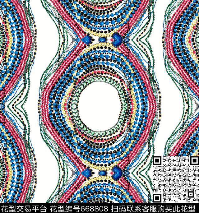 欧式宝石传统印花华亿平台下载（图片编号: 668808） - 瓦栏（Walan）