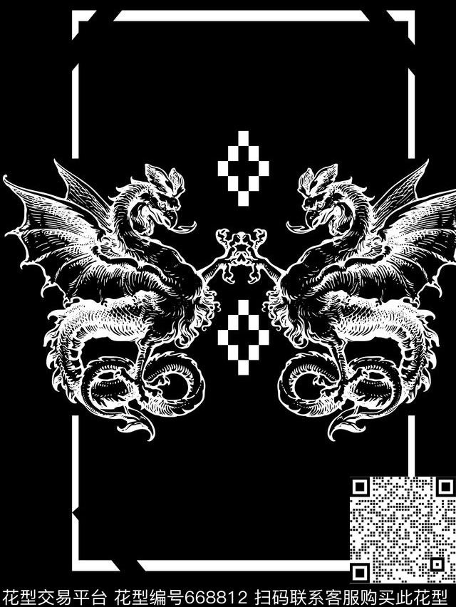 部落纪梵希givenchy黑底数码印花华亿平台下载（图片编号: 668812） - 瓦栏（Walan）