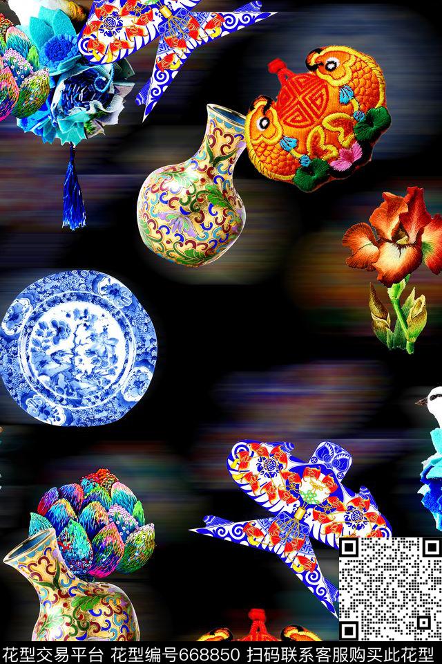 时尚女装数码印花华亿平台下载（图片编号: 668850） - 瓦栏（Walan）