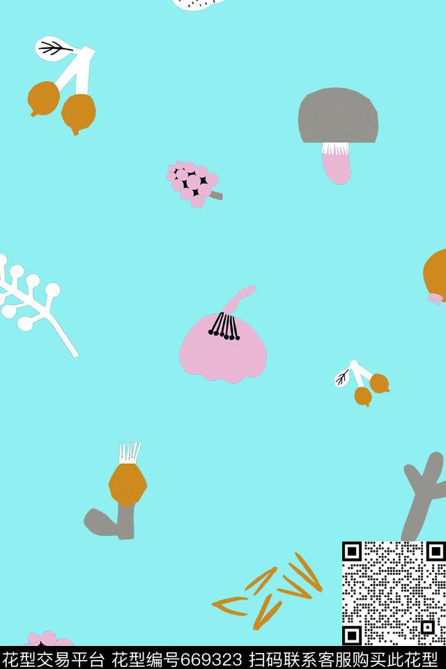 趣味休闲卡通传统印花华亿平台下载（图片编号: 669323） - 瓦栏（Walan）