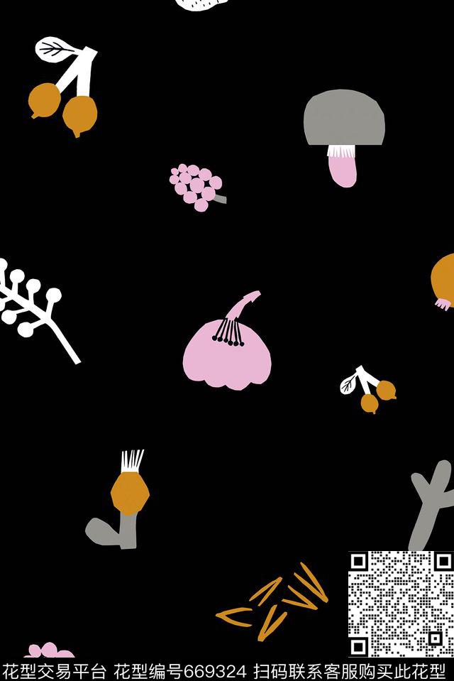 趣味休闲卡通传统印花华亿平台下载（图片编号: 669324） - 瓦栏（Walan）