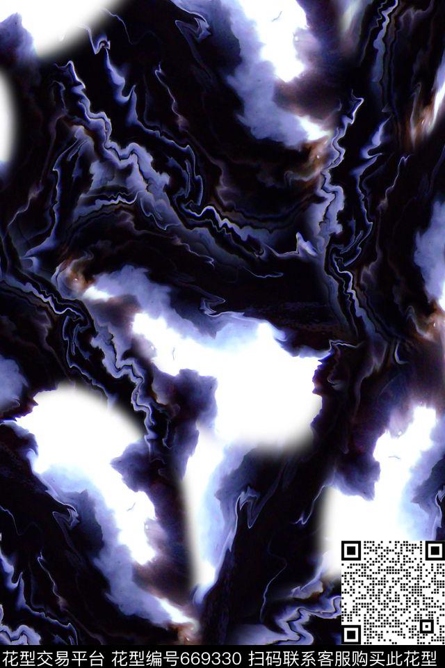 抽象男装云彩数码印花华亿平台下载（图片编号: 669330） - 瓦栏（Walan）