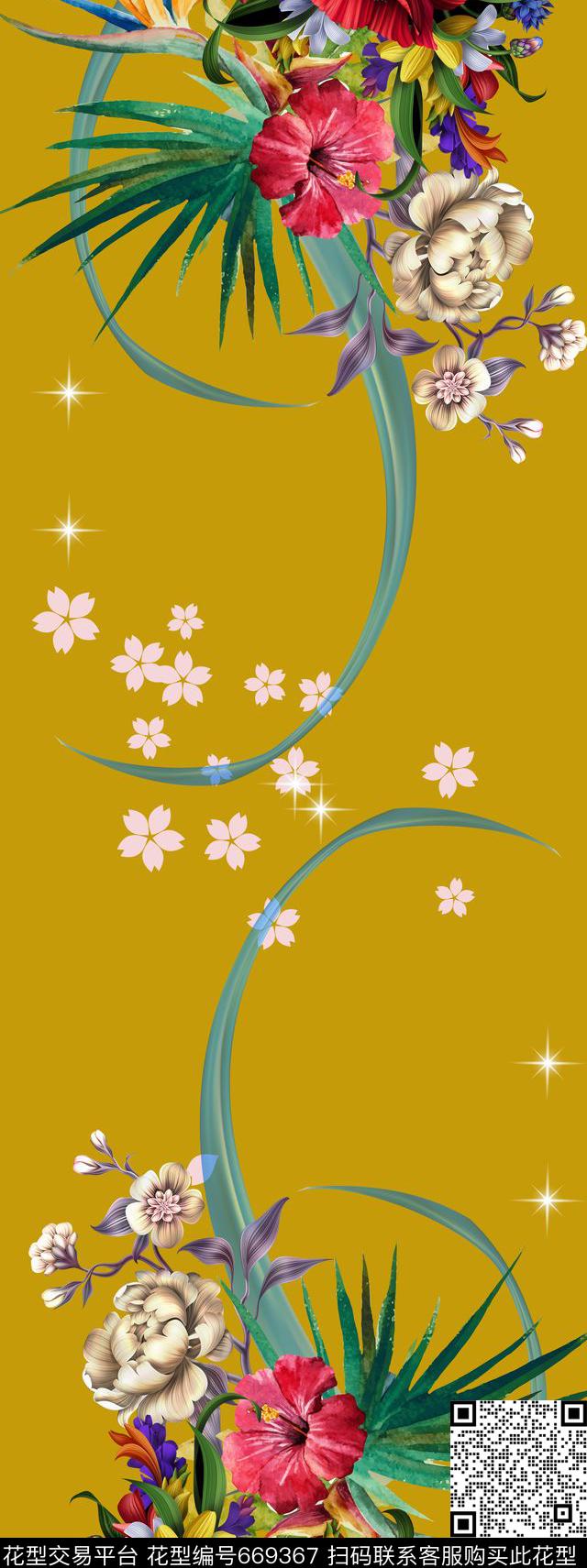 淑女大牌风莫妮卡-定位华亿平台数码印花华亿平台下载（图片编号: 669367） - 瓦栏（Walan）