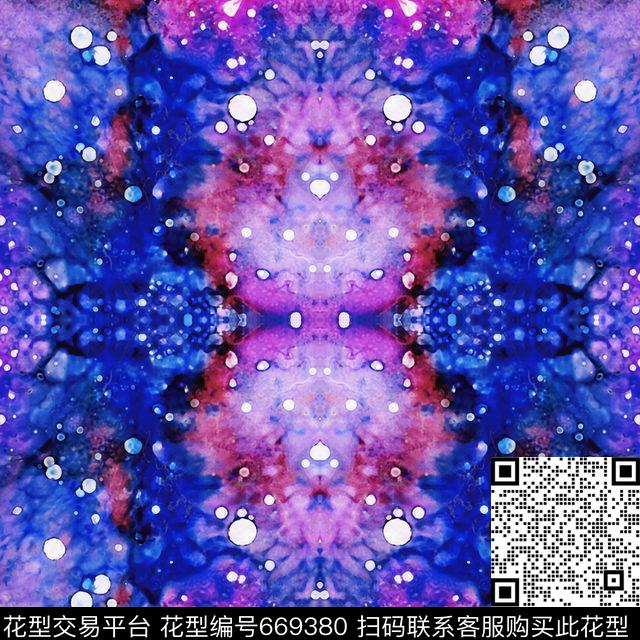 纹理女装泼墨数码印花华亿平台下载（图片编号: 669380） - 瓦栏（Walan）