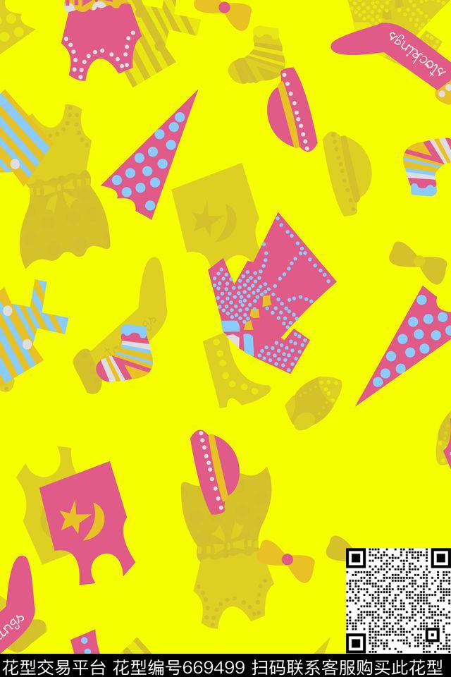 不规则几何趣味色块传统印花华亿平台下载（图片编号: 669499） - 瓦栏（Walan）