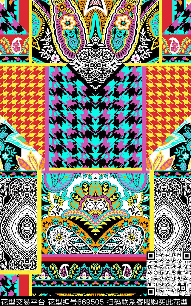 佩斯利泳装民族风传统印花华亿平台下载（图片编号: 669505） - 瓦栏（Walan）