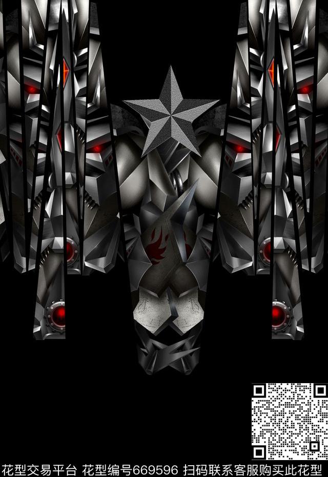 T桖卫衣印花罗马巴洛克花纹PLEIN风格数码印花华亿平台下载（图片编号: 669596） - 瓦栏（Walan）