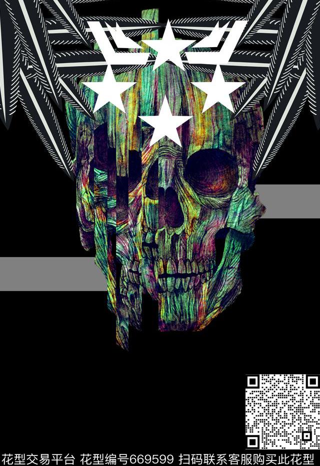 T桖卫衣印花罗马巴洛克花纹PLEIN风格数码印花华亿平台下载（图片编号: 669599） - 瓦栏（Walan）