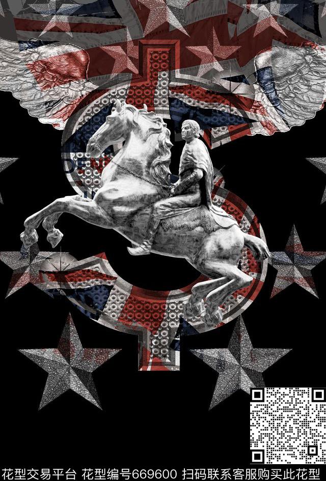 T桖卫衣印花罗马巴洛克花纹PLEIN风格数码印花华亿平台下载（图片编号: 669600） - 瓦栏（Walan）