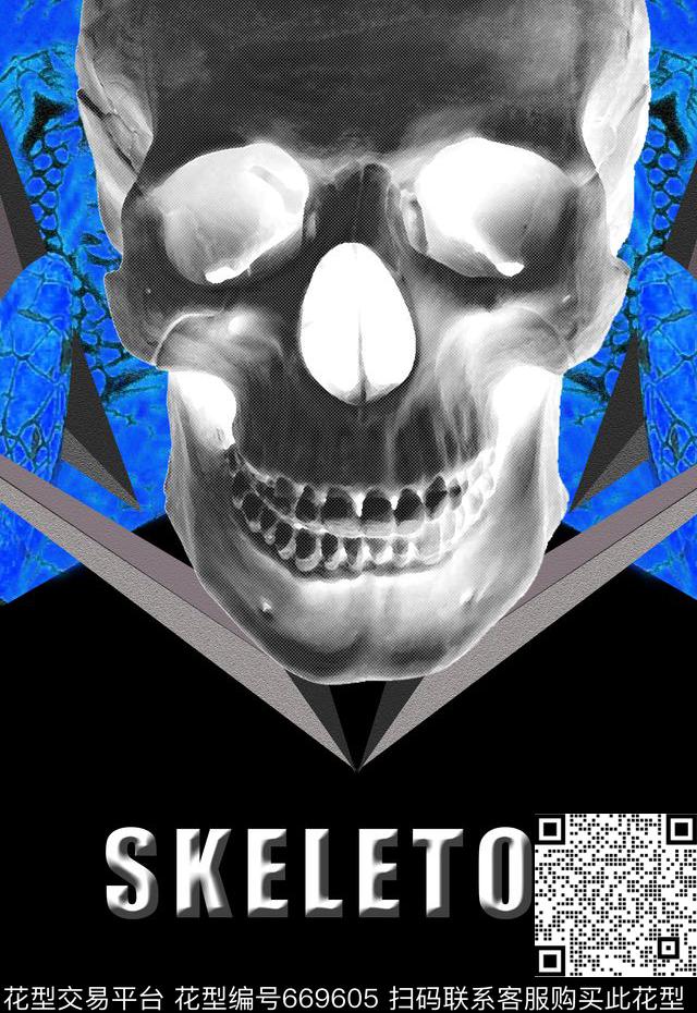 T桖卫衣印花罗马巴洛克花纹PLEIN风格数码印花华亿平台下载（图片编号: 669605） - 瓦栏（Walan）