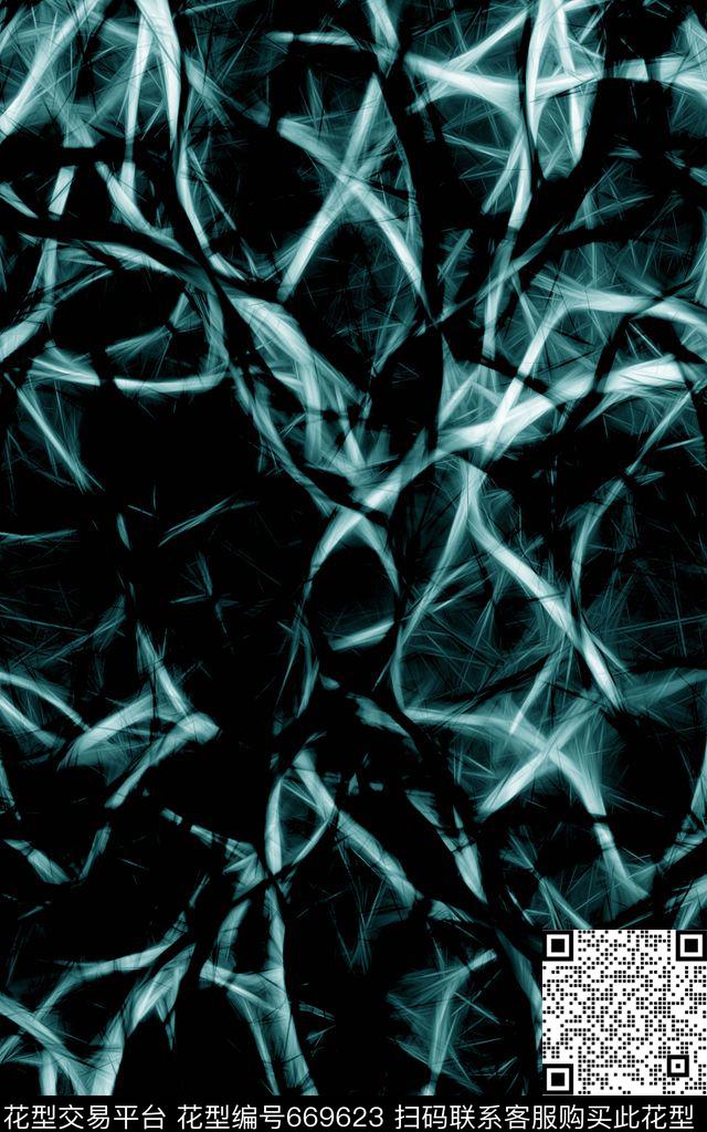 洋阳---抽象数码印花华亿平台下载（图片编号: 669623） - 瓦栏（Walan）