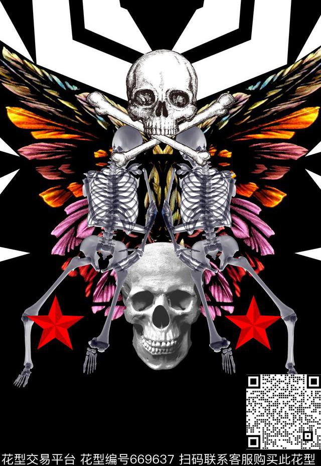 T桖卫衣印花罗马巴洛克花纹PLEIN风格数码印花华亿平台下载（图片编号: 669637） - 瓦栏（Walan）