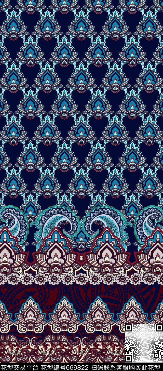 佩斯利传统印花华亿平台下载（图片编号: 669822） - 瓦栏（Walan）