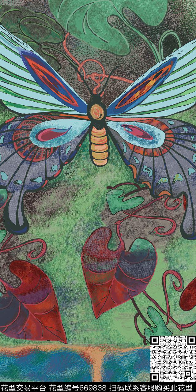 昆虫鸟蝴蝶女士运动裤子数码印花华亿平台下载（图片编号: 669838） - 瓦栏（Walan）