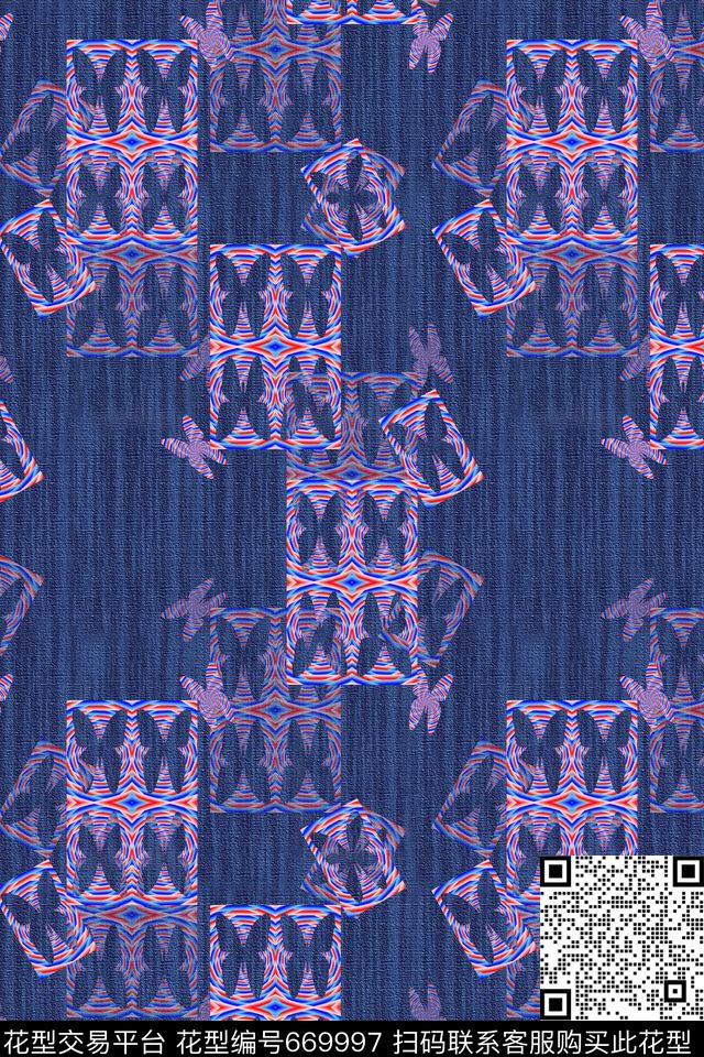 炫彩几何拼贴几何拼贴几何图案数码印花华亿平台下载（图片编号: 669997） - 瓦栏（Walan）