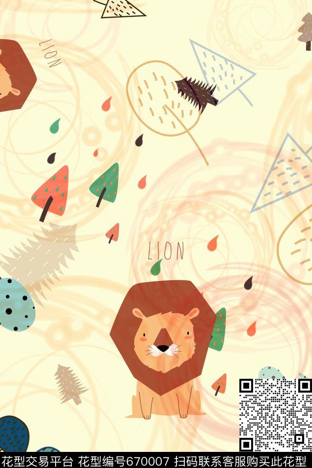 卡通时尚几何数码印花华亿平台下载（图片编号: 670007） - 瓦栏（Walan）