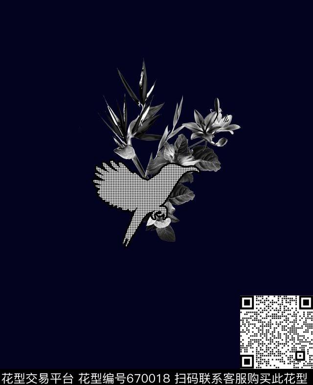 热带植物花卉动物传统印花华亿平台下载（图片编号: 670018） - 瓦栏（Walan）