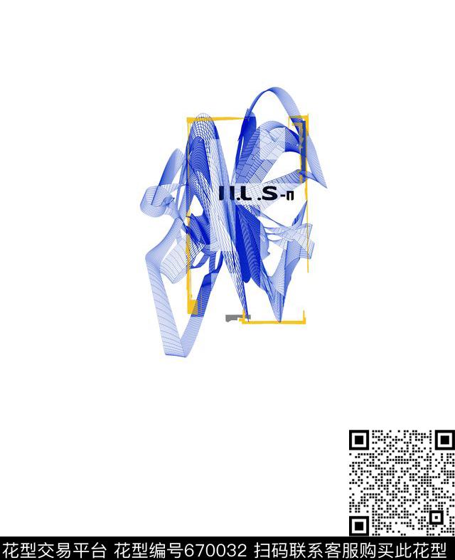 曲线波浪条纹传统印花华亿平台下载（图片编号: 670032） - 瓦栏（Walan）