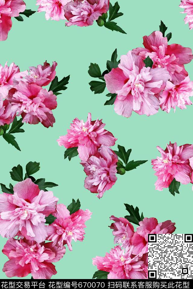 青舞-花卉青舞-女装青舞-原创数码印花华亿平台下载（图片编号: 670070） - 瓦栏（Walan）