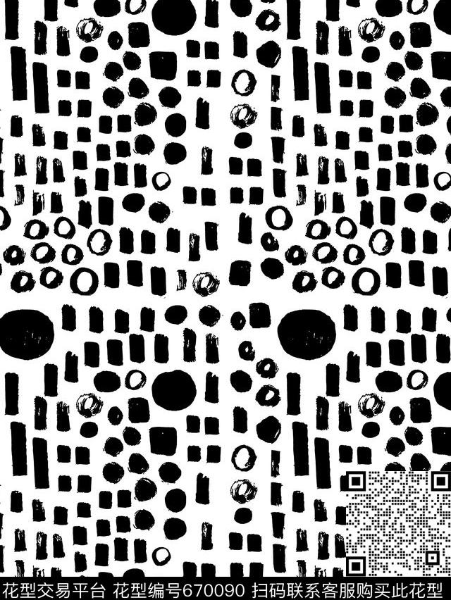 小方块女装圆形传统印花华亿平台下载（图片编号: 670090） - 瓦栏（Walan）