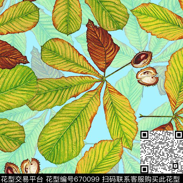 时尚抽象手绘植物树叶印花女装清爽春夏裙子艳丽印花泳装渐变纹理印花数码印花华亿平台下载（图片编号: 670099） - 瓦栏（Walan）