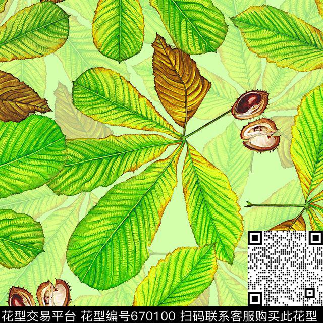 时尚抽象手绘植物树叶印花女装清爽春夏裙子艳丽印花泳装渐变纹理印花数码印花华亿平台下载（图片编号: 670100） - 瓦栏（Walan）
