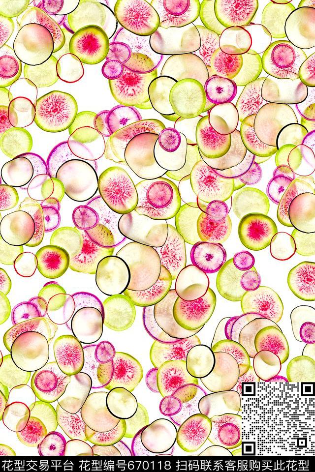 柠檬水果数码印花华亿平台下载（图片编号: 670118） - 瓦栏（Walan）