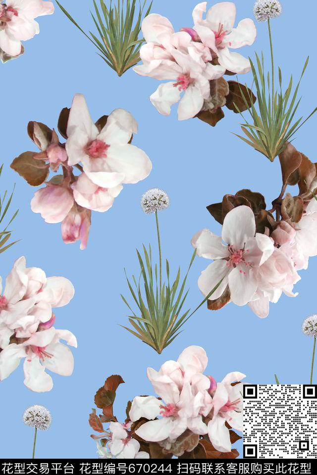 花卉裙子夹克数码印花华亿平台下载（图片编号: 670244） - 瓦栏（Walan）