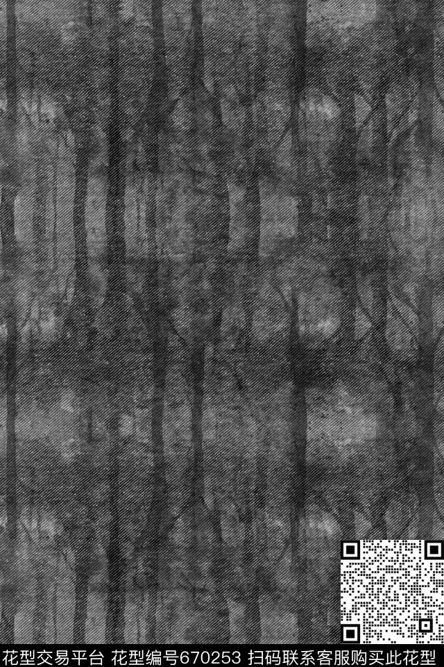 牛仔纹水洗纹水彩数码印花华亿平台下载（图片编号: 670253） - 瓦栏（Walan）