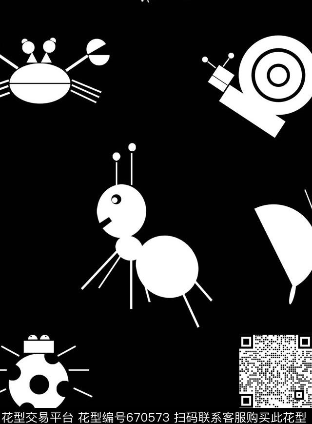 原创几何动物传统印花华亿平台下载（图片编号: 670573） - 瓦栏（Walan）