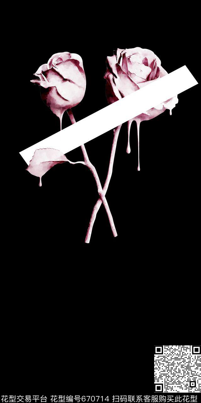 趣味手绘花数码数码印花华亿平台下载（图片编号: 670714） - 瓦栏（Walan）