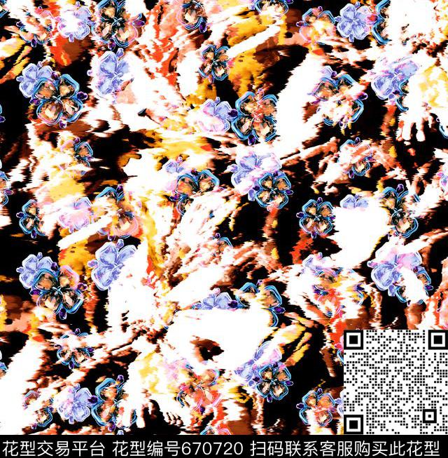 宝石欧式数码印花华亿平台下载（图片编号: 670720） - 瓦栏（Walan）