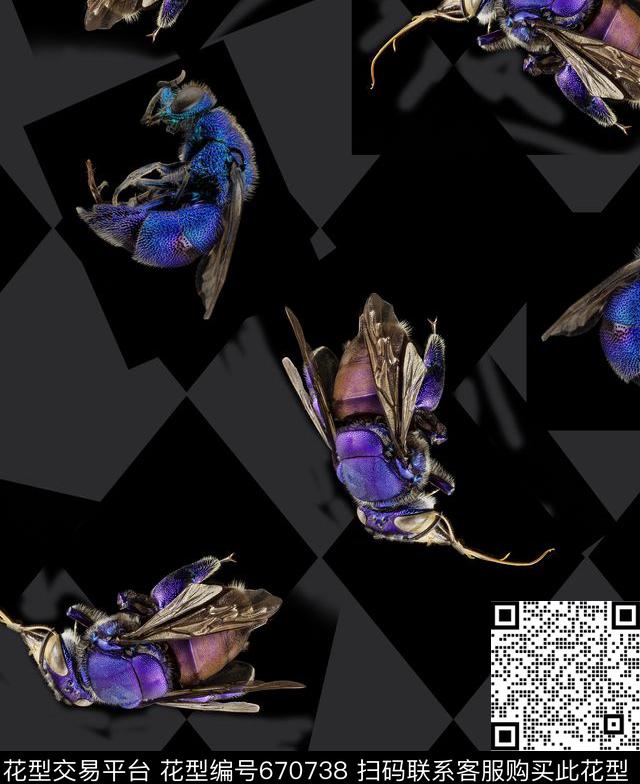 趣味纪梵希givenchy昆虫数码印花华亿平台下载（图片编号: 670738） - 瓦栏（Walan）