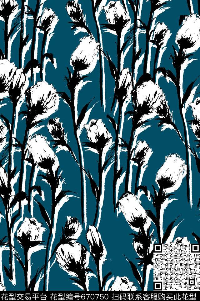 实色传统传统实色花朵传统印花华亿平台下载（图片编号: 670750） - 瓦栏（Walan）