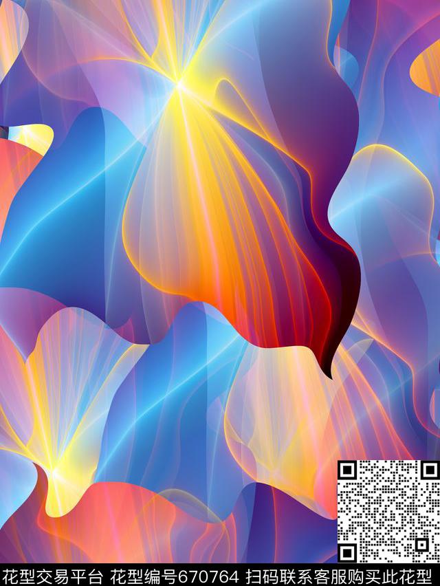 女装华亿平台秘密3.0【抽象形态】抽象数码印花华亿平台下载（图片编号: 670764） - 瓦栏（Walan）