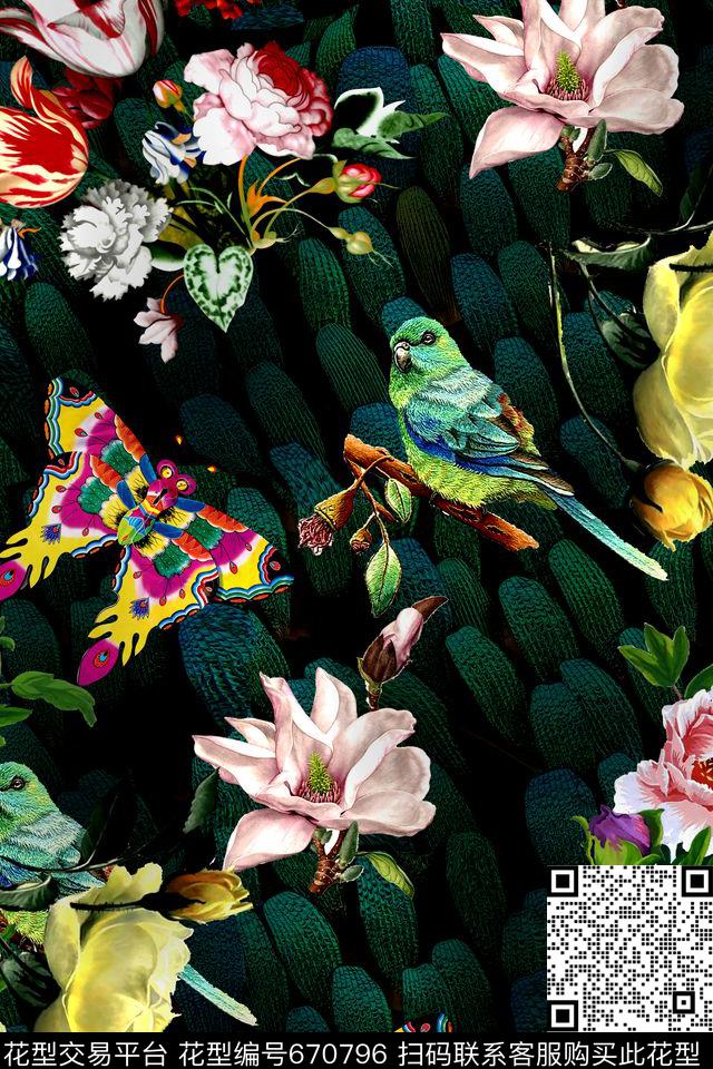 时尚女装数码印花华亿平台下载（图片编号: 670796） - 瓦栏（Walan）