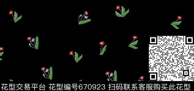 雏菊花朵花卉数码印花华亿平台下载（图片编号: 670923） - 瓦栏（Walan）