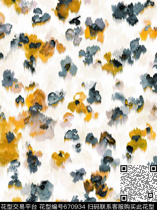 花卉拉丝碎花数码印花华亿平台下载（图片编号: 670934） - 瓦栏（Walan）