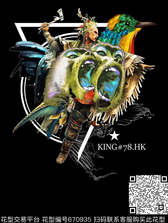 欧美大牌几何数码印花华亿平台下载（图片编号: 670935） - 瓦栏（Walan）