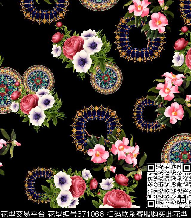 莫妮卡-大牌华亿平台数码印花华亿平台下载（图片编号: 671066） - 瓦栏（Walan）