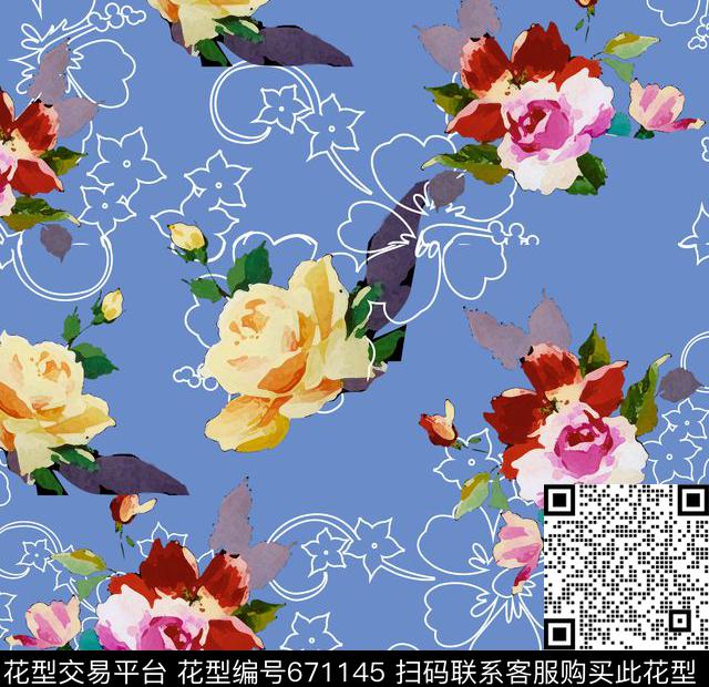 莫妮卡-女装华亿平台数码印花华亿平台下载（图片编号: 671145） - 瓦栏（Walan）