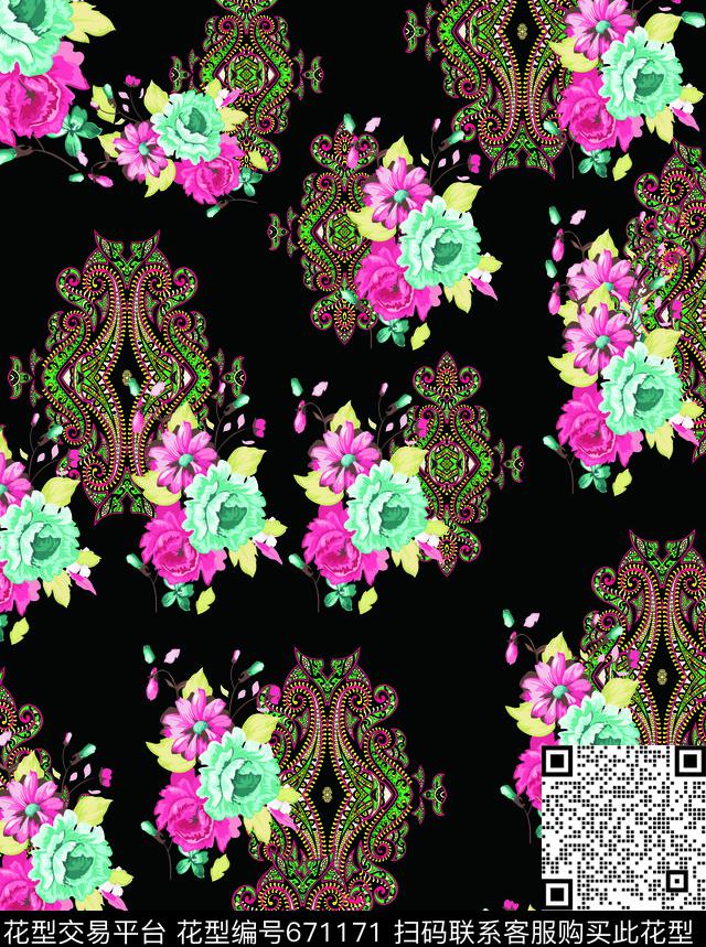 莫妮卡-女装华亿平台数码印花华亿平台下载（图片编号: 671171） - 瓦栏（Walan）