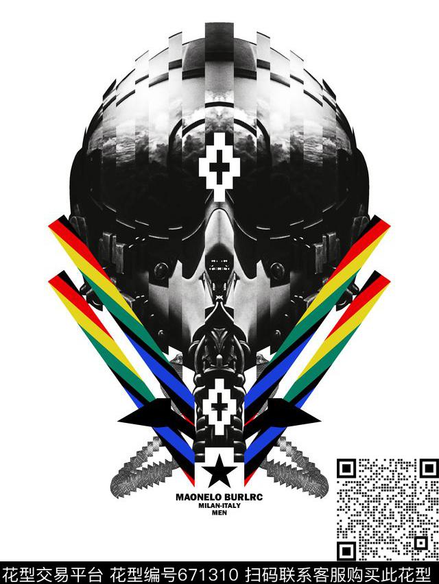 抽象大牌欧美数码印花华亿平台下载（图片编号: 671310） - 瓦栏（Walan）