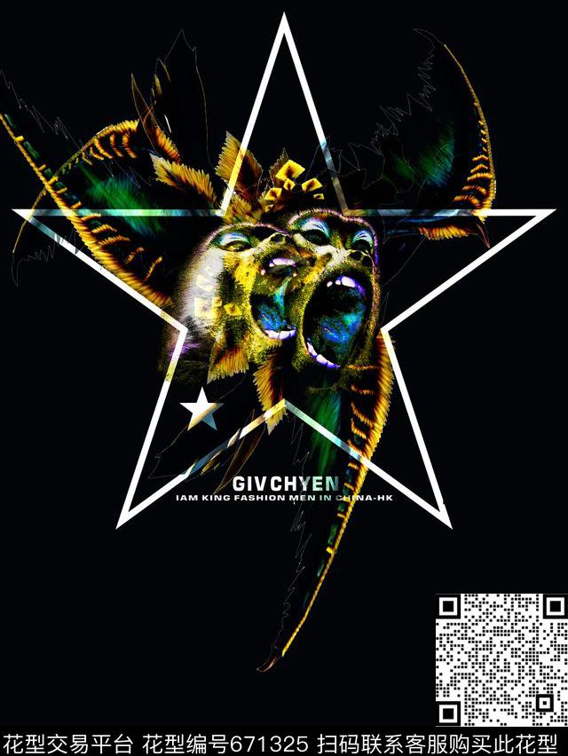 抽象大牌日韩数码印花华亿平台下载（图片编号: 671325） - 瓦栏（Walan）